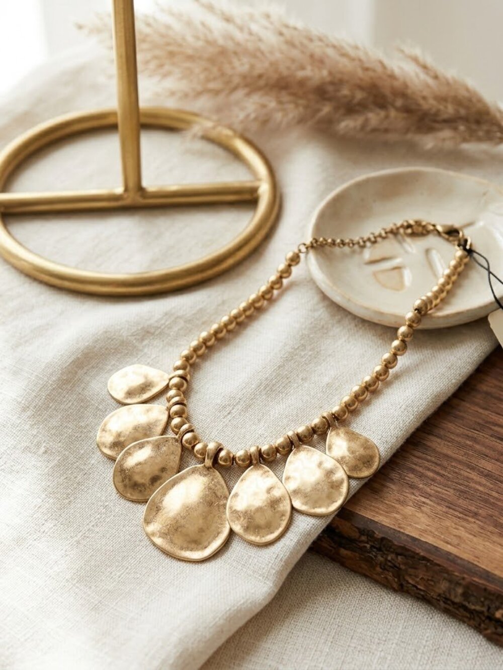 The Sak Gold-Tone Petal Collar Necklace , Gold